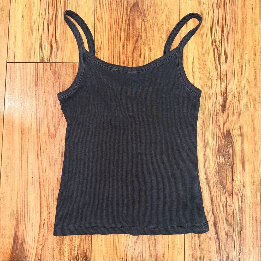 H&M Washed Dark Gray Camisole Tank Top Size XS